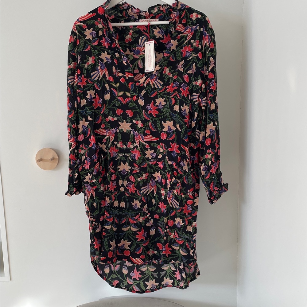 *NWT* Vintage Banjanan Sheer Floral Tunic
